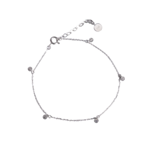 14K White Gold Daisy Love Bracelet
