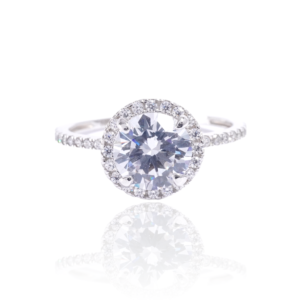 10K White Gold Circle of Love Ring