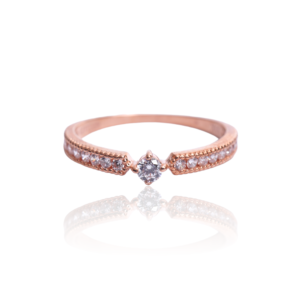 10K Rose Gold Peony Ring