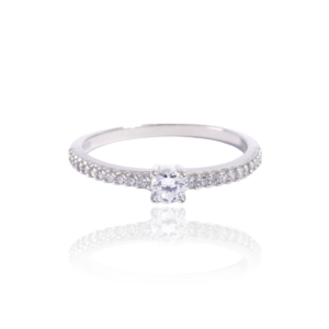 Round Promise Ring in Silver