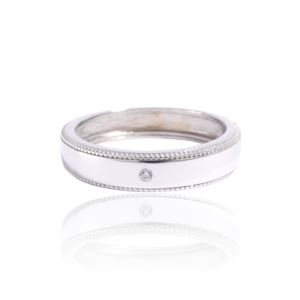 10K White Gold Gent's Ring