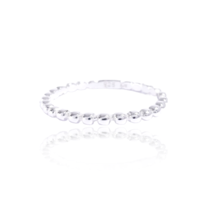 Beaded Ring in Silver