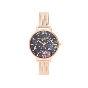 Olivia Burton Celestial Rose Gold Boucle Mesh Watch