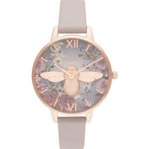 Olivia Burton 3D Bee, Vegan Rose & RG Watch