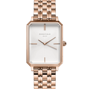 The Octagon White Sunray Steel Rose gold