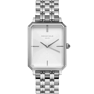 The Octagon White Sunray Steel Silver