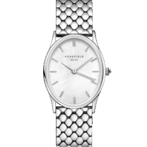 The Oval White MOP Steel Silver