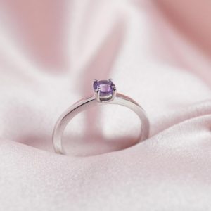 February Birthstone Ring in Silver
