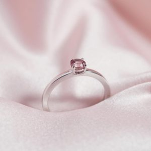 October Birthstone Ring in Silver