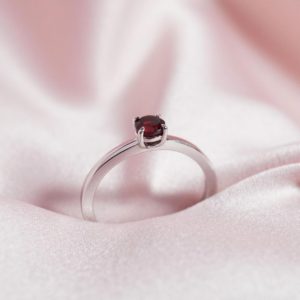 January Birthstone Ring in Silver