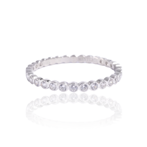 Bezel Stacking Ring in Silver