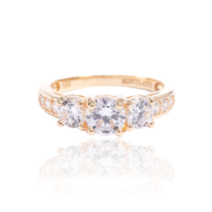 18K Yellow Gold Past, Present, Future Ring