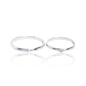 Heart Couple Ring in Silver