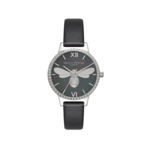 Olivia Burton Lucky Bee Black Mother Of Pearl & Bee Women's Watch (OB16BB13)