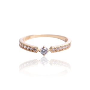 18K Yellow Gold Peony Ring