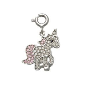 Cute Unicorn Charm in Silver