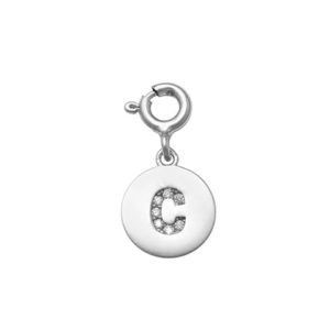 Letter C Charm in Silver