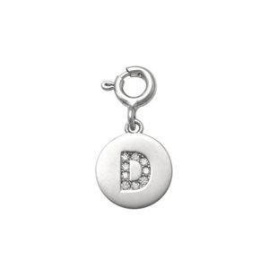 Letter D Charm in Silver