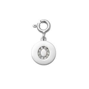 Letter O Charm in Silver