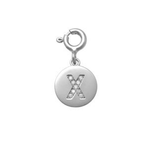 Letter X Charm in Silver