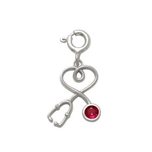 Stethoscope Charm in Silver