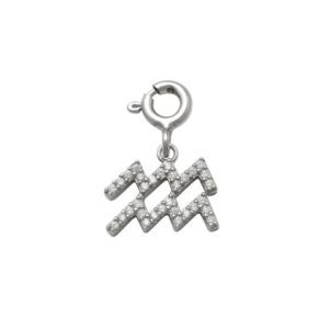 Aquarius Charm in Silver