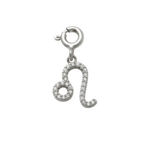 Leo Charm in Silver