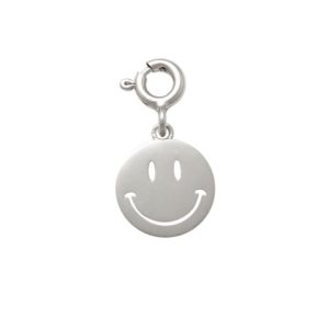 Smiley Face Charm in Silver