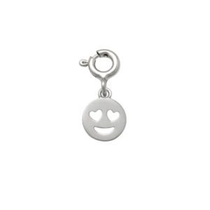 Smiley Face Charm in Silver