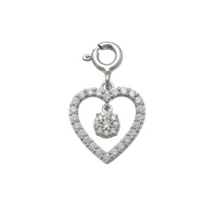 Heart Charm  in Silver