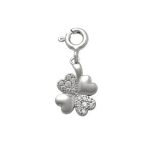 Four Leaf Clover Charm in Silver
