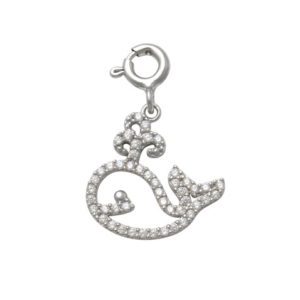 Cute Whale Charm in Silver