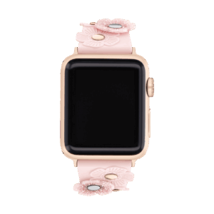 Coach Apple Watch® Strap Tea Rose Blush Silicone 38mm, 40mm and 41mm