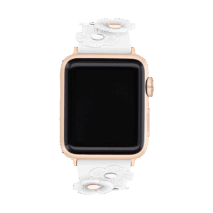 Coach Apple Watch® Strap Tea Rose White Silicone 38mm, 40mm and 41mm