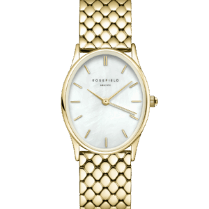 The Oval White MOP Steel Gold