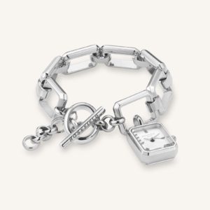 The Octagon Charm Chain White Silver