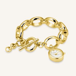 The Oval Charm Chain White Gold