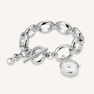 The Oval Charm Chain White Silver