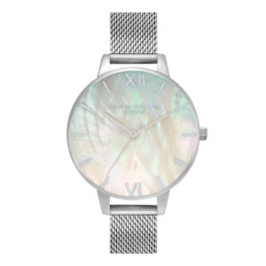 Olivia Burton UTS Grey to White Ombre Silver Mesh Watch (OB16US67)