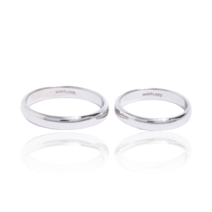 Classic Half Round Couple Ring in Silver