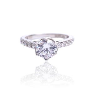 10K White Gold Blossom Ring