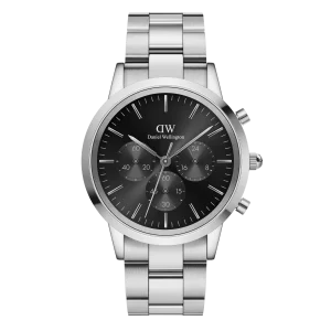 Daniel Wellington Iconic Chronograph Link Onyx Watch (DW00100645)