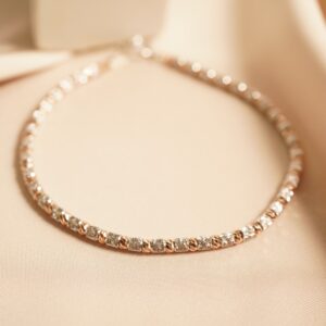 18K Duo-Tone White & Rose Gold Bracelet
