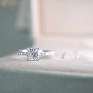 Princess 18K White Gold Ring (Lab Grown Diamond Ring)